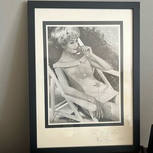 Nina Ricci 1956 Designer Signed Black & WhitePicture Framed Paris Haute Couture